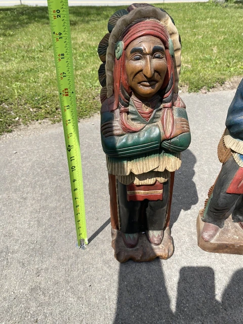 Hand Carved Cigar Store Indians