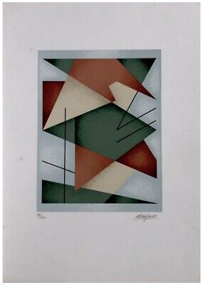 Aldo GALLI 1978 serigrafia a colori 48x33 cm 100 esemplari Rilievo 