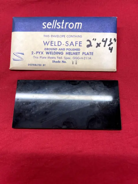 Sellstrom Weld-Safe Ground and Polished 2-PYX Welding Helmet Plate No. 11