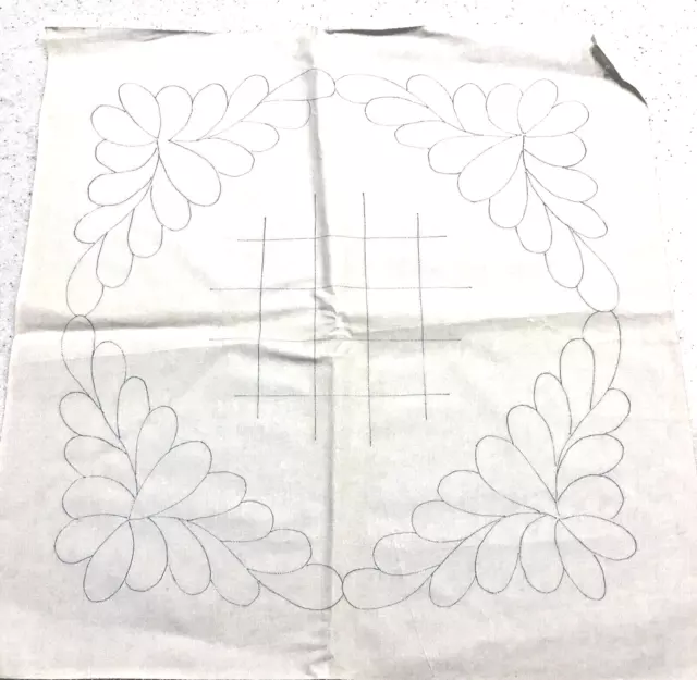 "Lote de 12 bloques de edredones bordados estampados de colección pluma blanca de muselina grande 18x18"