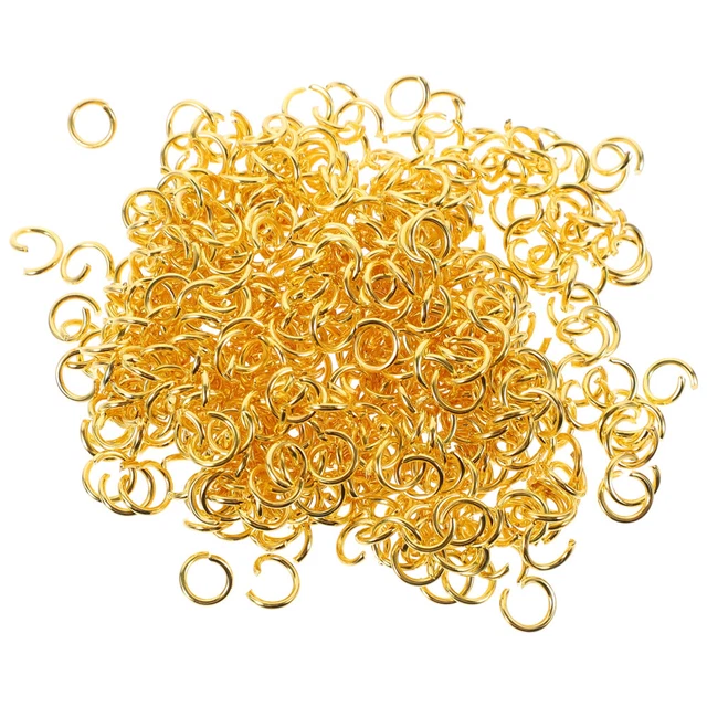 500 piezas de joyería de anillo abierto de acero inoxidable liso con anillo de salto hágalo usted mismo anillo de joyería