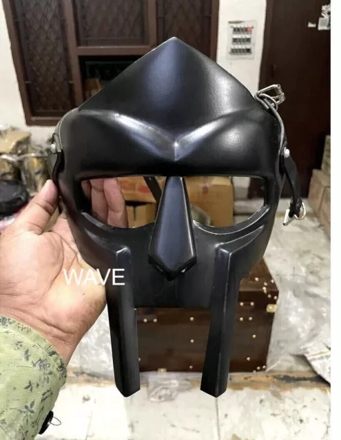 Medieval MF Doom Gladiator Mask Mad Villain Golden Finish Brass Face Armour gift