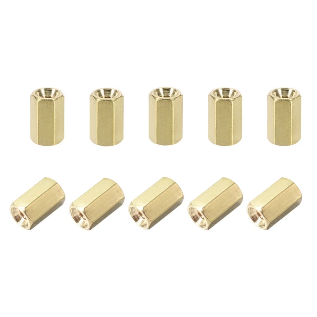 M2.5x7mm Femmina-Femmina Hex Ottone PCB Scheda Madre Distanziatore 30pz