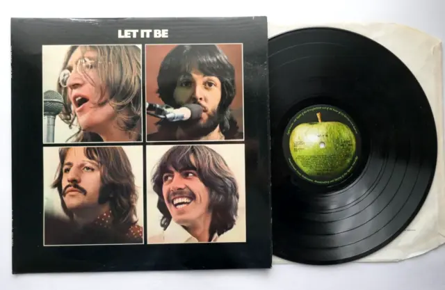 The Beatles Lp ' Let It Be ' Early Press - 2 U / 2 U- Dark Green Apple Label.
