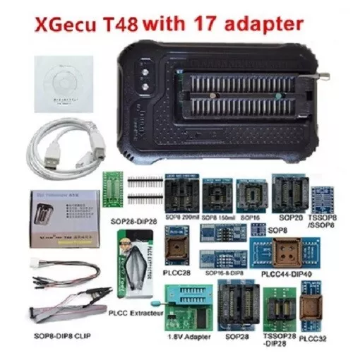 XGecu T48 (TL866-3G) Programmer for EEPROM SPI Nor NAND Flash EMMC BGA +17 parts