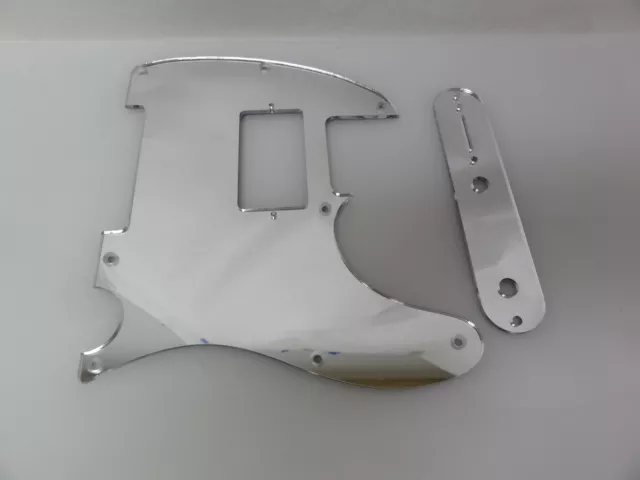 Tele Telecaster Chrome Mirror Humbucking pickguard + control plate set Fender