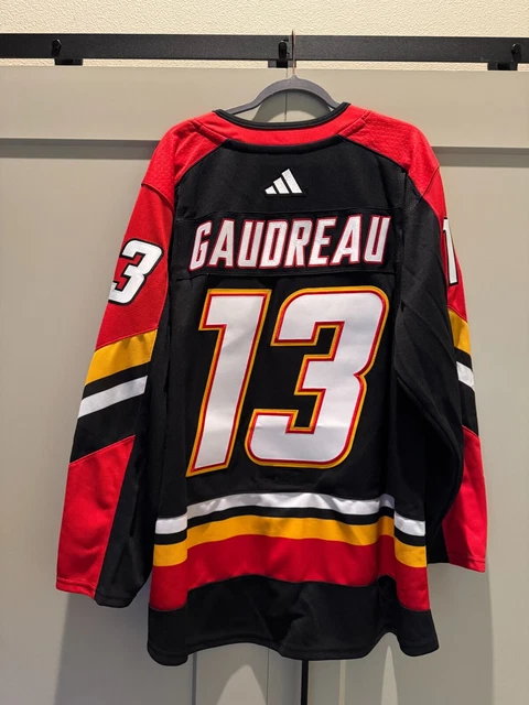 ADIDAS AUTHENTIC CALGARY Flames Johnny Gaudreau Reverse Retro Jersey ...