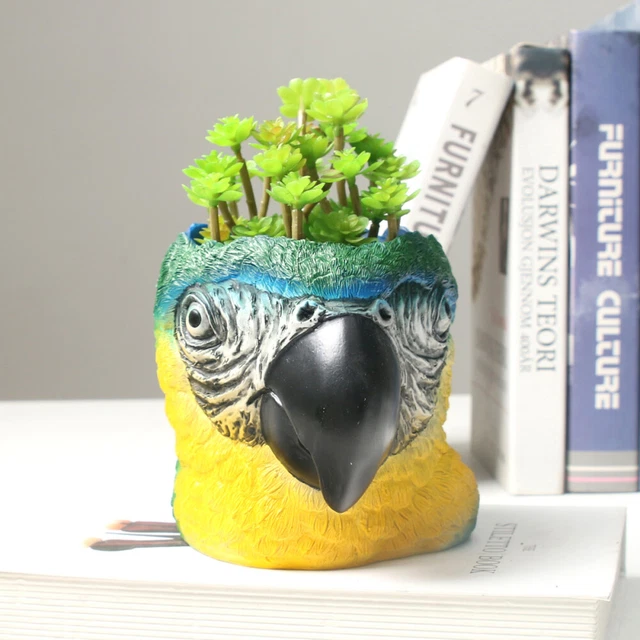 Pot De Jardin En Résine Bouledogue Français - Mini Jardinière Succulente, Décoration Mignonne
