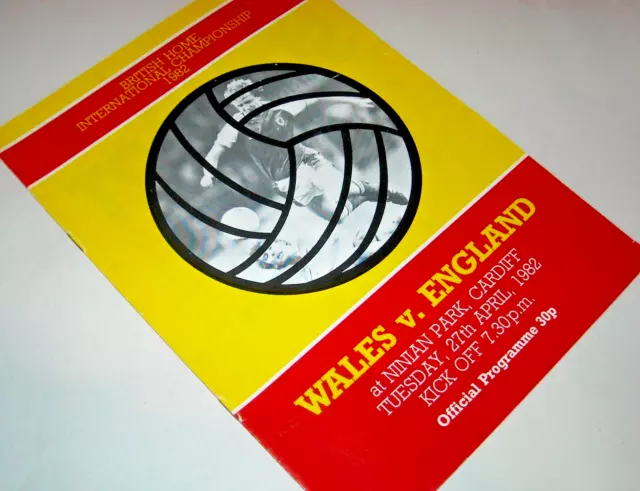 Wales Vs England. British Home Championship. 27th April, 1982. Vintage Program.