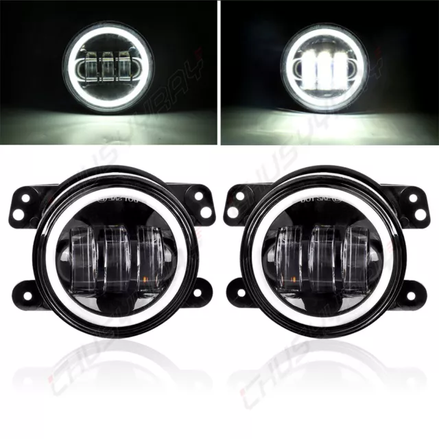 For Ford Fiesta MK5 ST150 2005-2008 2x 4 Inch LED Angel Eyes Fog Light DRL Light