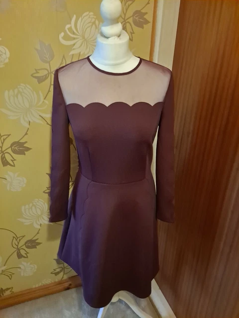 Kikoh mesh panelled skater dress sales
