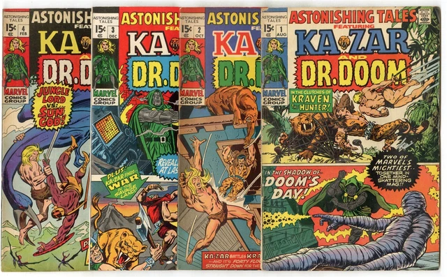 Astonishing Tales #1 - 36 (28 issues)  avg. VG/FN 5.0  Ka-Zar  Marvel  1970