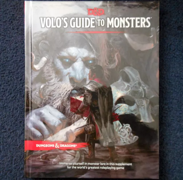 Volo's Guide To Monsters 5th Edition Advanced Dungeons & Dragons Adventure D&D