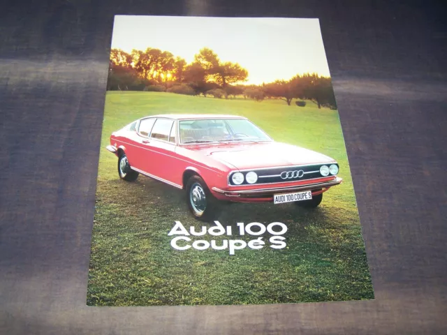 TOPRARITY magnificent prestige brochure Audi 100 Coupe S from 1975!!!