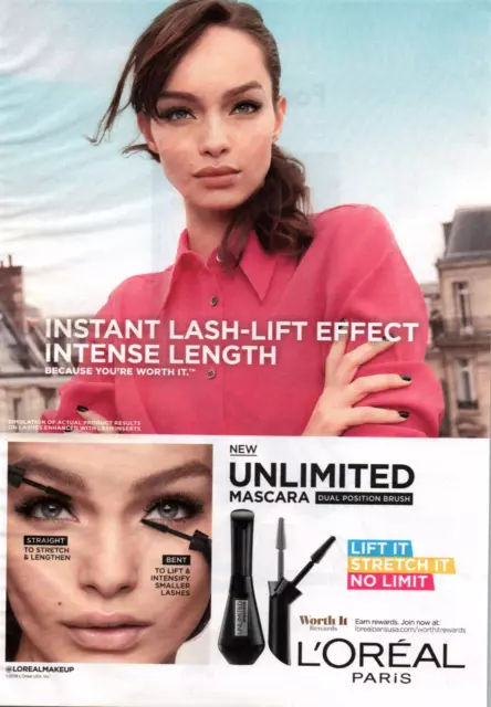 Loreal Paris Unlimited Mascara Color Print Ad Wall Decor