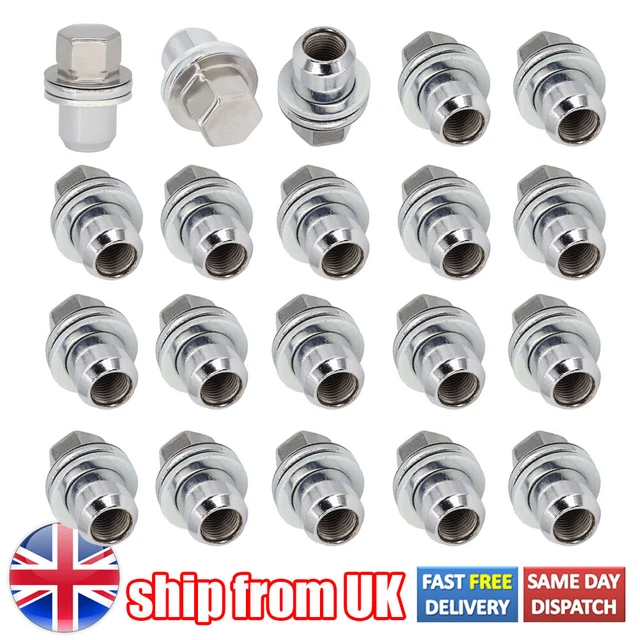 thumbnail interactive-video image 1 of 16 Black Steel Wheel Nuts M14 X 1.5 For Land Rover Discovery 3 & 4, Range Rover Sport 1 of 4