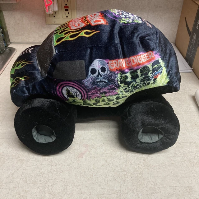 MONSTER JAM GRAVEDIGGER Plush Stuffed Animal 17" Shark Monster Truck