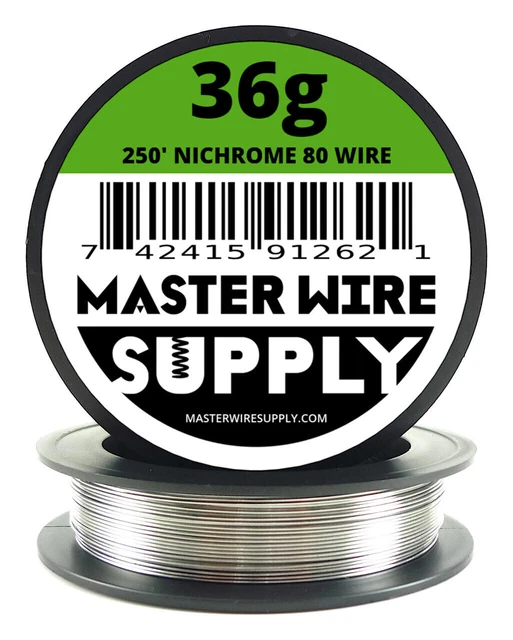 MWS - Nichrome 80 - 250 ft - 36 Gauge - Round Wire
