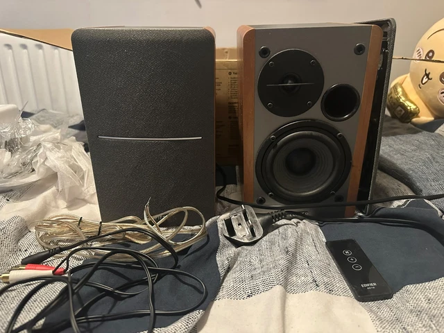 EDIFIER R1280T 42W RMS Bookshelf Speakers - Brown/Black Multimedia ...