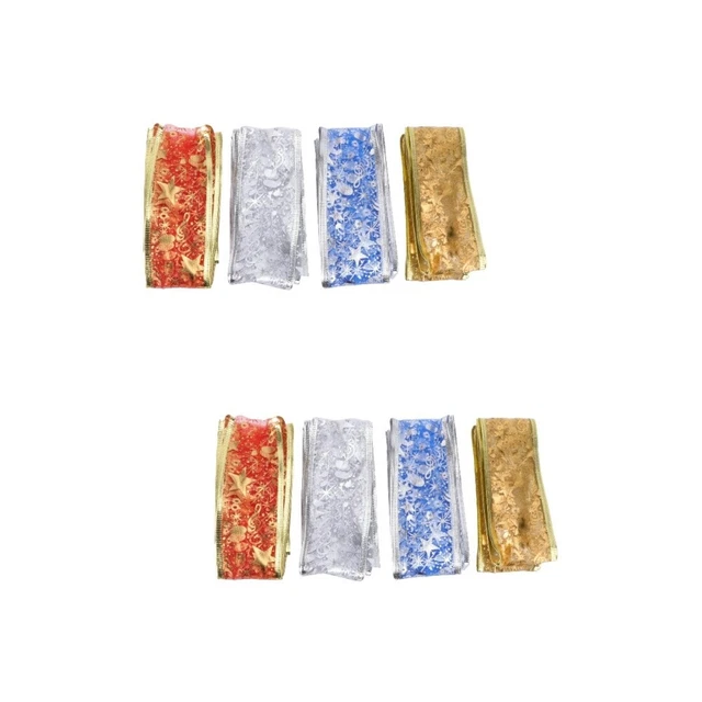 8 rollen von Ripsband Weihnachten Verpackung Band Band Bogen Baum Topper