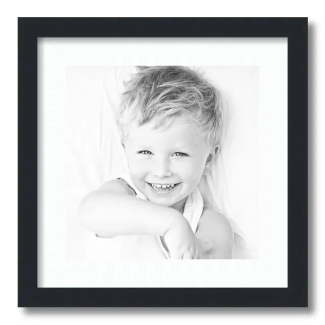 ArtToFrames Matted 16x16 Black Picture Frame with 2" Mat, 12x12 Opening 3926