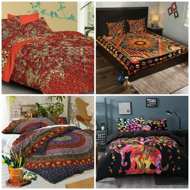 Mandala Indien Housse de Couette Housse Boho Linge de Lit