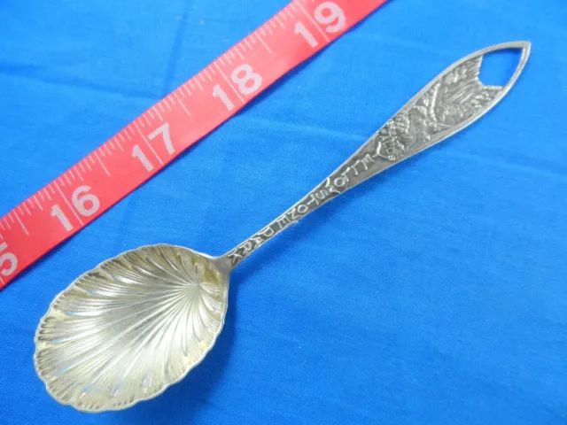 5-1/4" Yellowstone National Park Old Faithful Sterling Silver Souvenir Spoon P&B