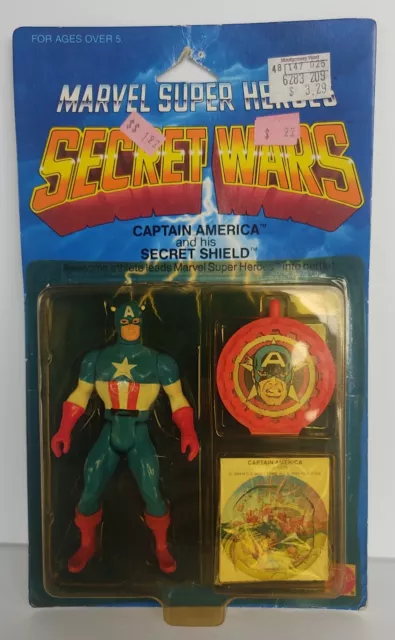 Marvel Secret Wars CAPTAIN AMERICA Mattel  Tarjeta USA 1984