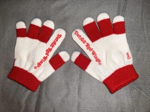 NHL Detroit Red Wings Youth gloves one size fits all. NWOT 