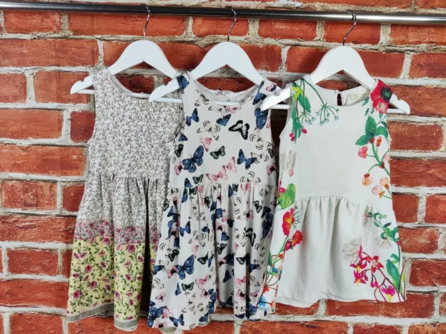 Girls Bundle Age 3-4 Years Zara Nutmeg H&M Summer Dress Set Floral Kids 104Cm