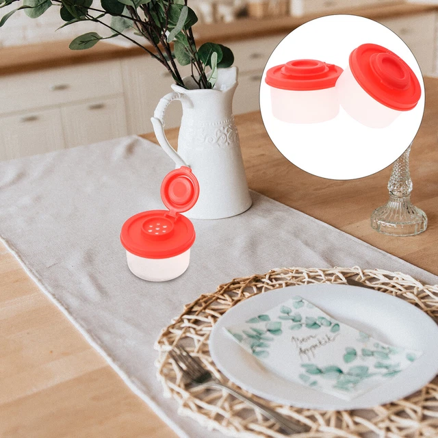 Mini bicchiere da menage mini bottiglie spezie mini bicchieri spezie dispenser plastica rossa