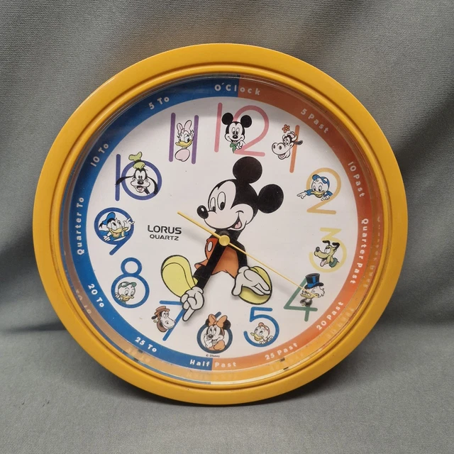 VINTAGE MICKEY MOUSE Lorus Wall Clock £15.00 - PicClick UK