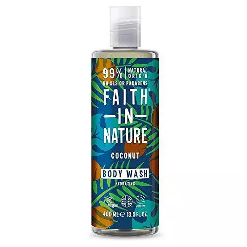 Faith in Nature Gel Douche et Bain Naturel Huile de Coco Hydratant Végan et R...