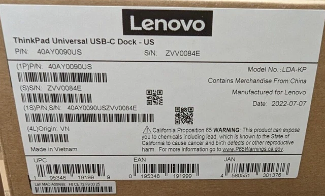 ThinkPad Hybrid USB-C With USB-A Dock - Overview And Service Parts - Lenovo US