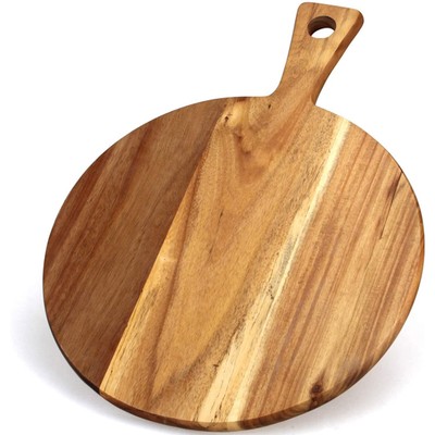GROOMY Tavola da Pizza in Legno Tavola da Portata Rotonda Durevole Peel Cutting Tray 3 Formati 5 Pollici 