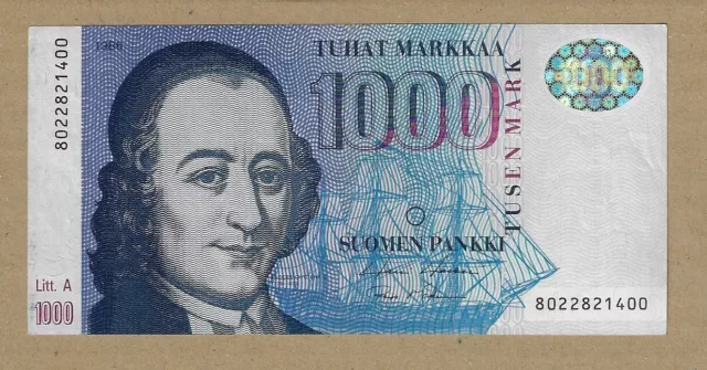 FINLAND: 1000 Markkaa Banknote,(VF/XF),P-121, 1991,No Reserve!