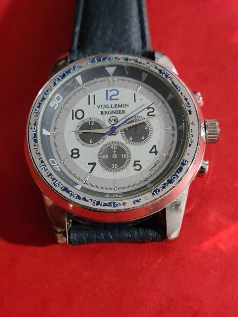Montre Atlas Pour Homme - Quartz Style Chrono - Cuir Et Métal - Neuve Sans étiquette