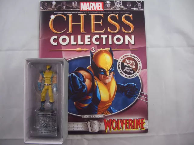 Eaglemoss Marvel Figurine Chess Collection Wolverine White Knight Magazine 3