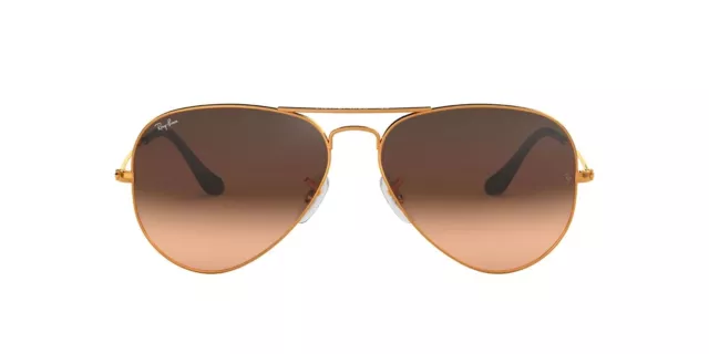 Ray-Ban Classic Aviator Sunglasses Gold Frames Gradient Bronze/Pink Lens RB3025