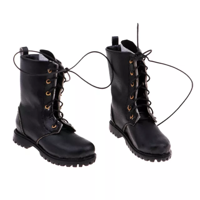 1/6 Scale Male Combat Shoes Boots for 12'' Dolls Astoys Action Figure Black