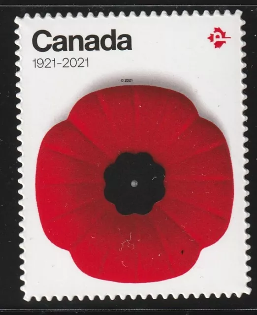 Canada New 2021 The Remembrance Poppy Booklet Stamp Die Cut to Shape MNH