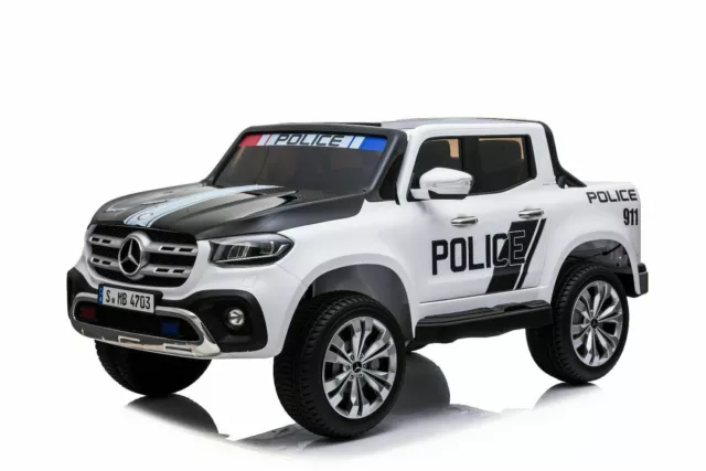 Kinder Elektro Auto Mercedes Kinderauto Elektrofahrzeug Mercedes X-Klasse Police 3