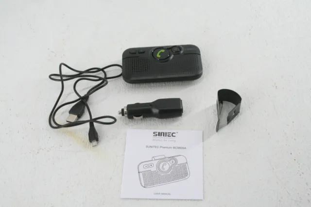 SUNITEC BC980SA Hands Free Bluetooth Speakerphone For Cell Phone Car Kit