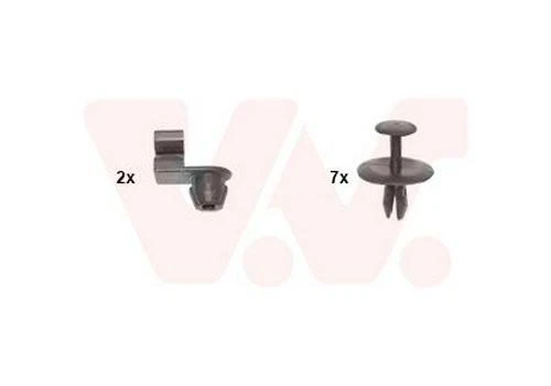 VAN WEZEL Kit d'assemblage capot-moteur 4076797 avant