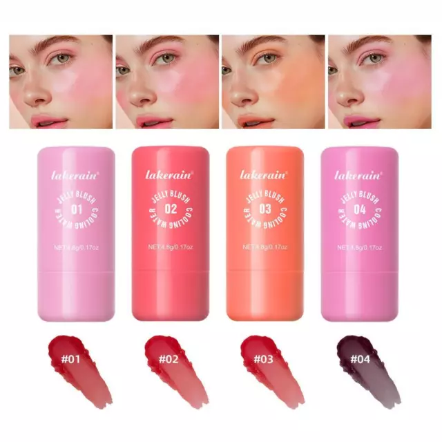 1Pc Cooling Water Jelly Tint Lip + Cheek Blush Color Hot
