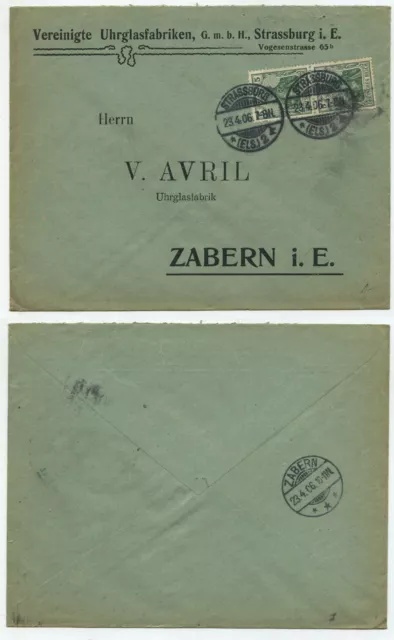 11492 - Beleg - Strassburg (Els.) 23.4.1906 nach Zabern