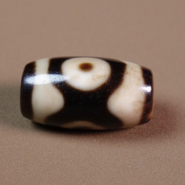High Oily Old Agate Tibetan DZI Beads Lucky 3 Eye Totem Amulet Pendant GZI #588