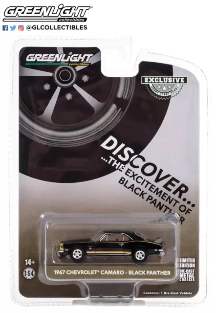 Greenlight Hobby Exclusive - "Black Panther" 1967 Chevrolet Camaro 30377