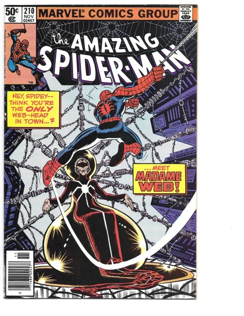 Amazing Spider-man #210 1980 1st Madame Web Newsstand Marvel Comics High Grade