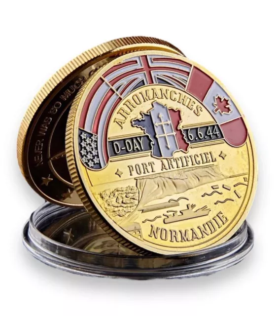 La Bataille De D-Day Pièce Monnaie - Vivid Couleur Allied Powers World Guerre 2